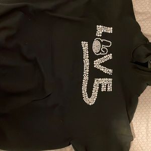 GILDAN My Melody Black Bedazzled XL Sweatshirt